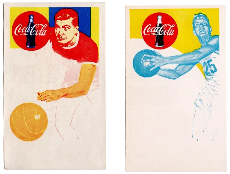 Vintage Coca-Cola Basketball Cards Advertising Collectibles