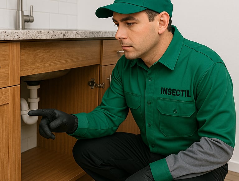 inspección profesional de plagas en cocina CDMX