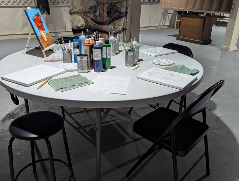 paint parties, art gallery in Potosi, Pamela Sue Perry, atelier, Chanticleer Pottery