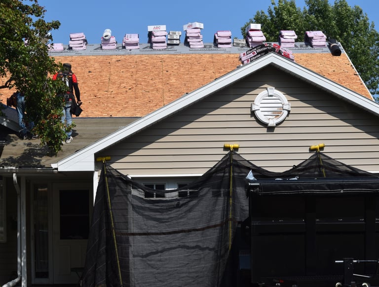 protecting a home during a roof replacement with Lux Builders