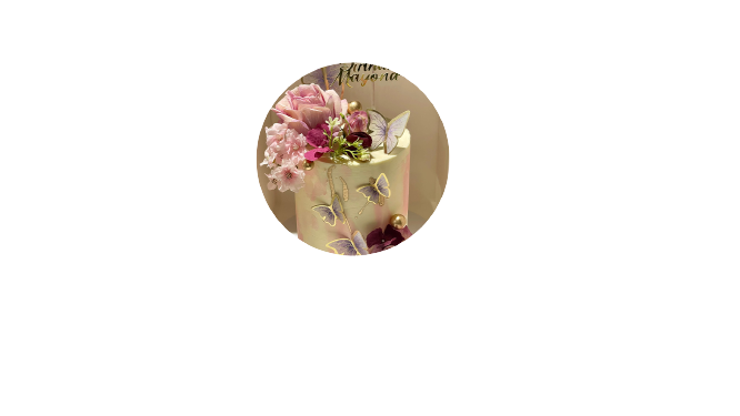 butterfly cake with roses