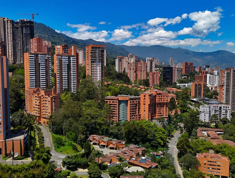 Vista panorámica de Medellín