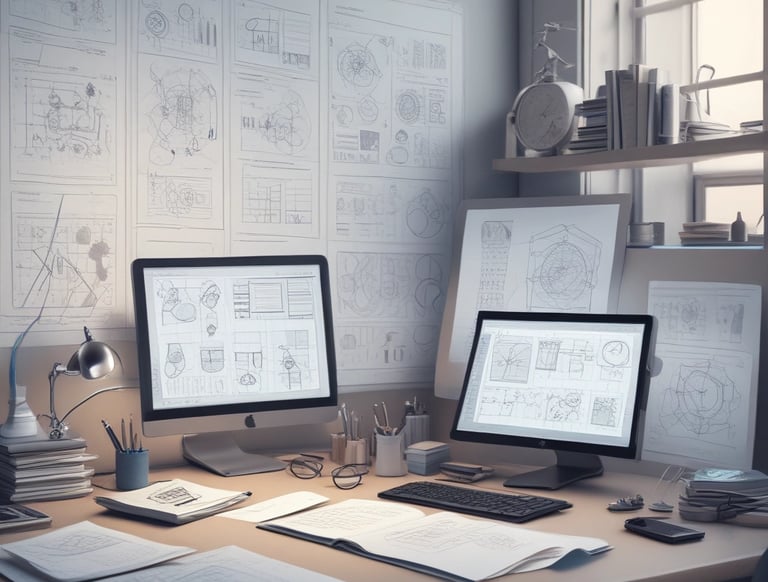 A warm, inviting workspace with a laptop open to a digital guide on peptides.