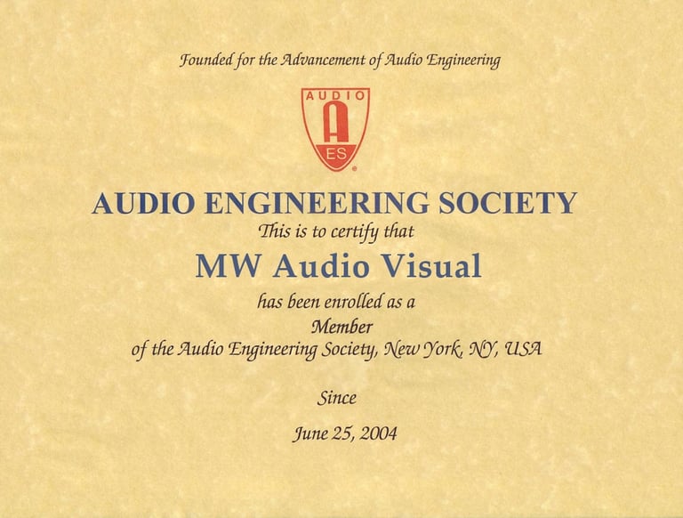 Audio Engineering Society Member Michael Warren