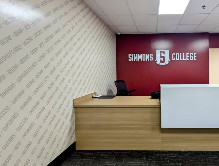 Simmons College of Kentucky Environmental Graphic Signage