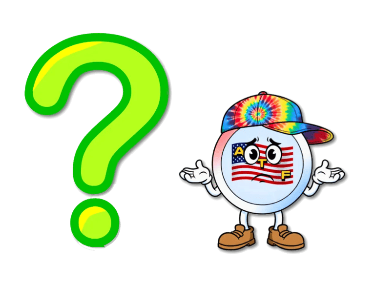 A large green question mark next to a confused ATF mascot shrugging, representing the 10 common questions about Disney World.