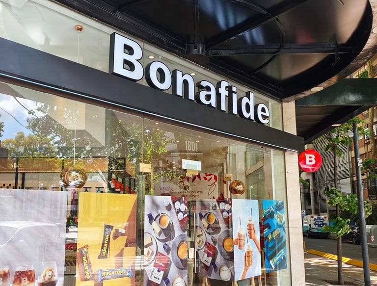 logo corporeo impreso en 3d bonafide fachada local 