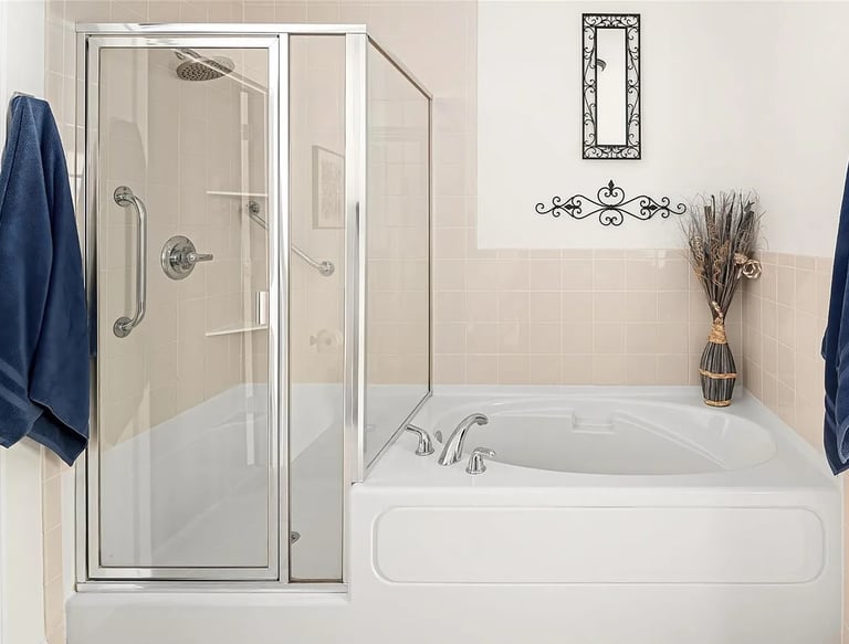 Clean and modern bathroom after professional cleaning by SparkEaseCleaning in Denver