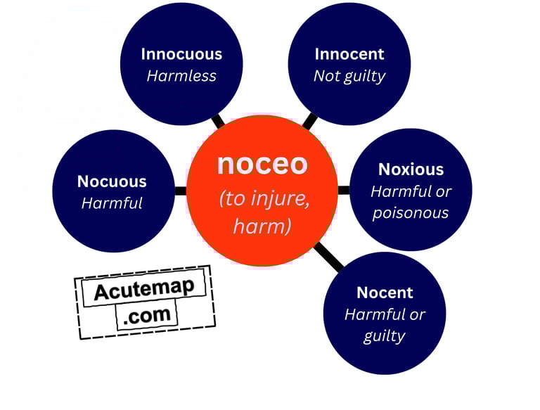 Noceo root word vocabulary for SSC CGL, UPSC chart 