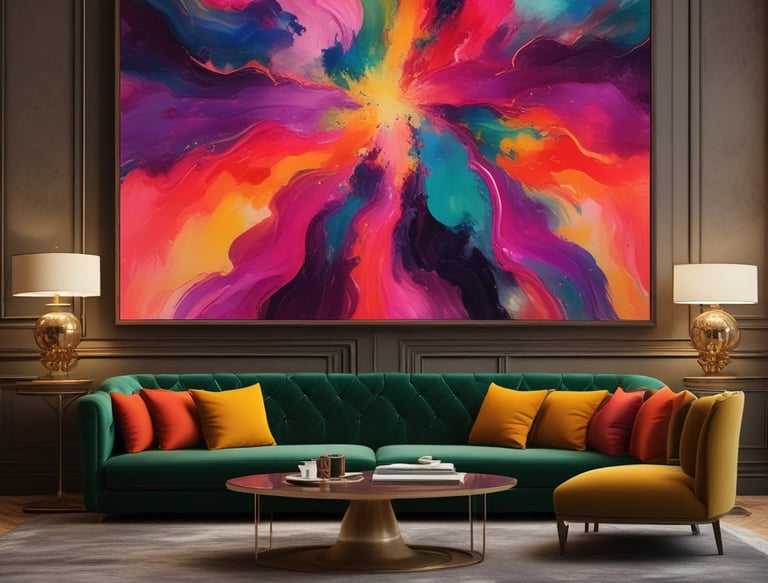 An elegant gallery space featuring diverse artworks that celebrate cultural heritage and creativity.