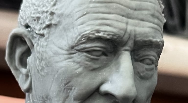 figura impresa en 3D de resina para belenismo