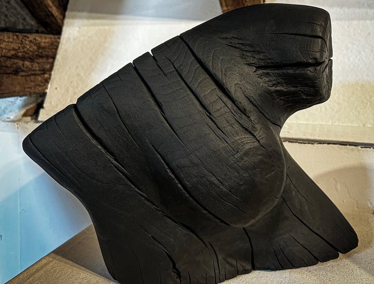 Woman wood Carving torso sculpture