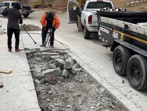 a man is working on a construction site