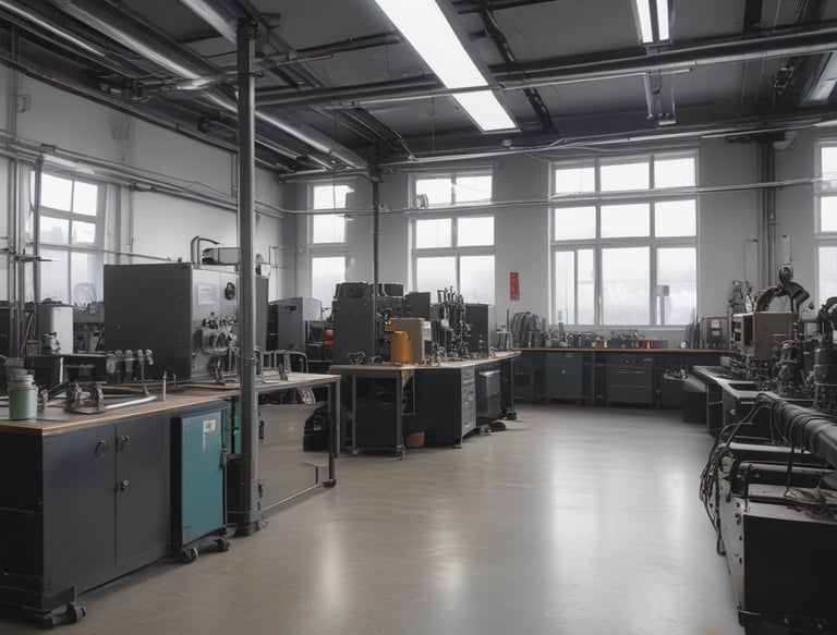 Close-up of a welding process with visible argon cooling mist in a frosty blue gradient.