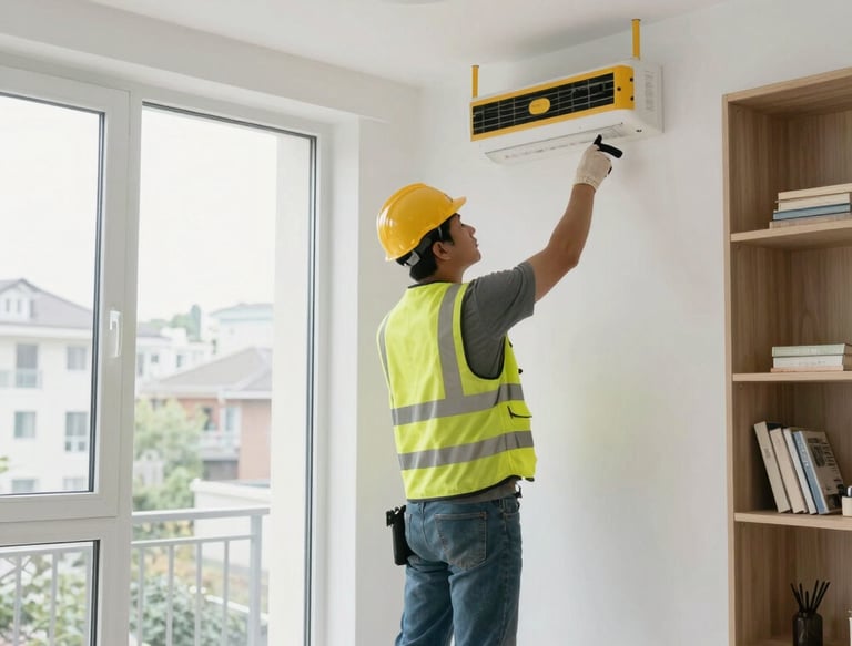 Hands using a smartphone to securely pay rent via the K.R.D Property Management payment app.