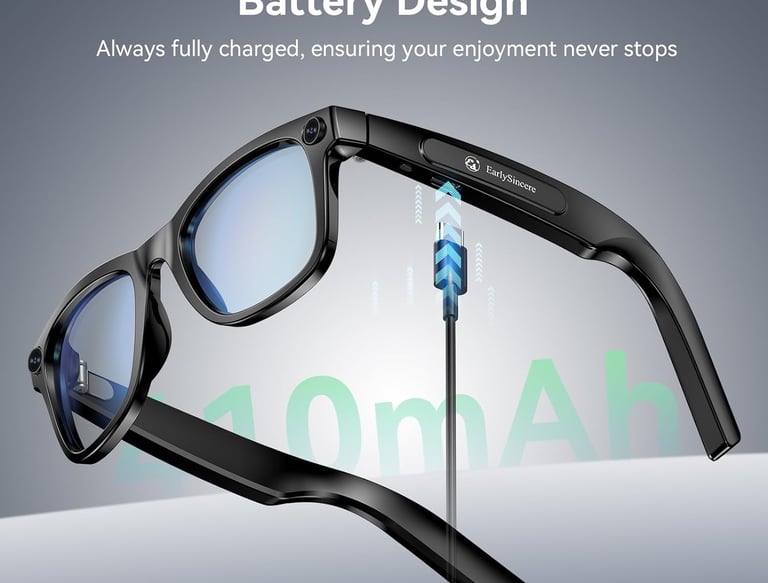 2026 Smart Glasses with Camera, 8mp Resolution Supporting 1080p HD Video Recording, Photo/Video/Audi