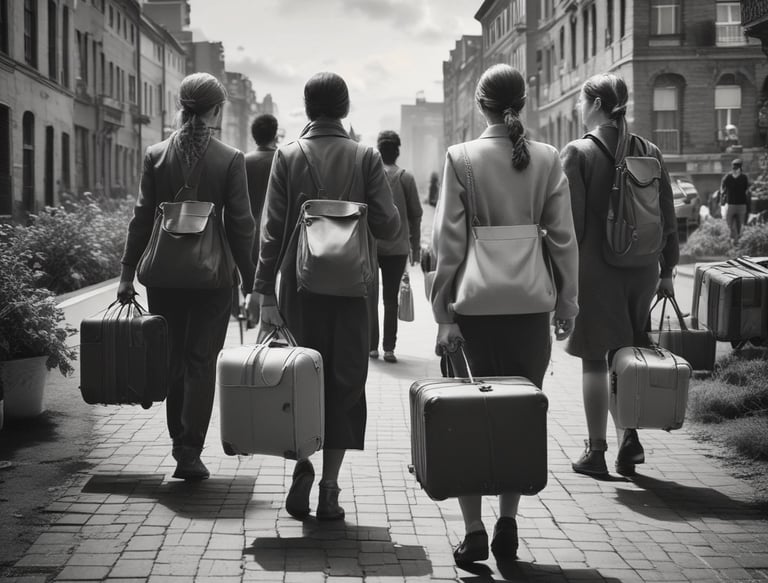 A collage of colorful flags representing various Latin American countries waving gently.