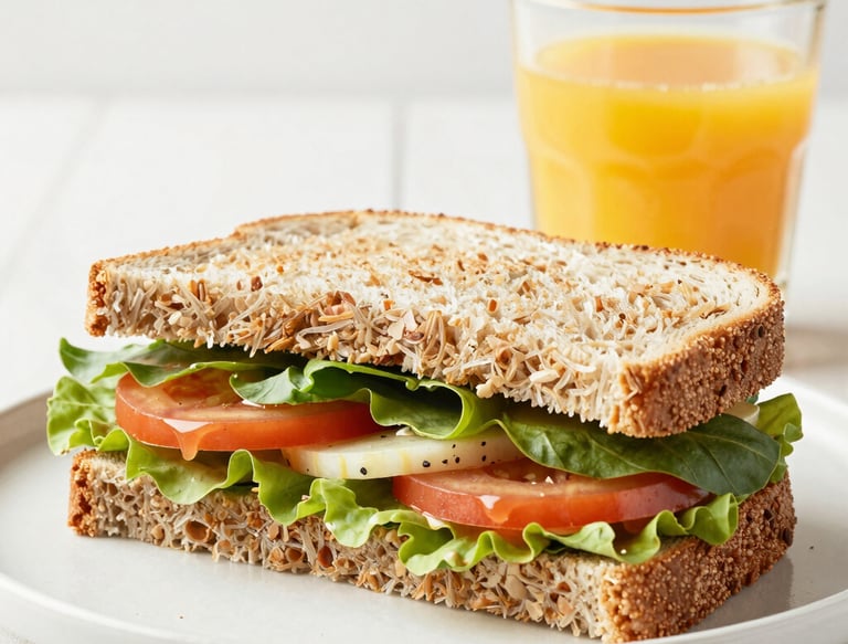 Close-up of a colorful, fresh salad with avocado and cherry tomatoes.