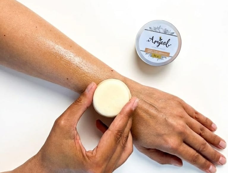Crema Solida aplicada en un brazo