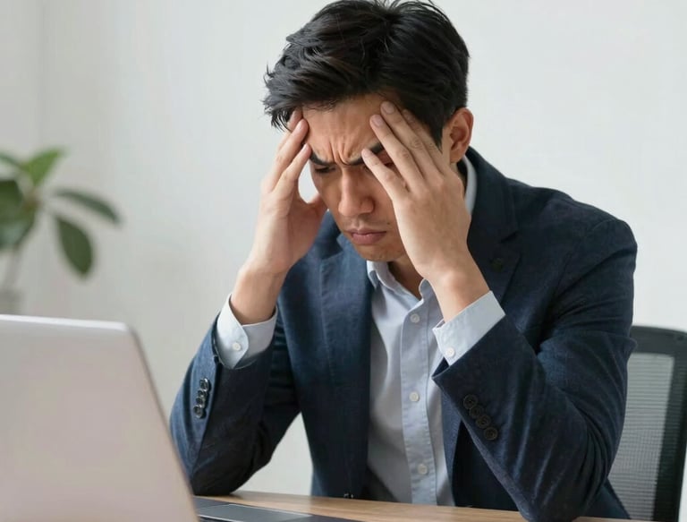 Close-up of a consultant analyzing brand data on a laptop in a modern office.