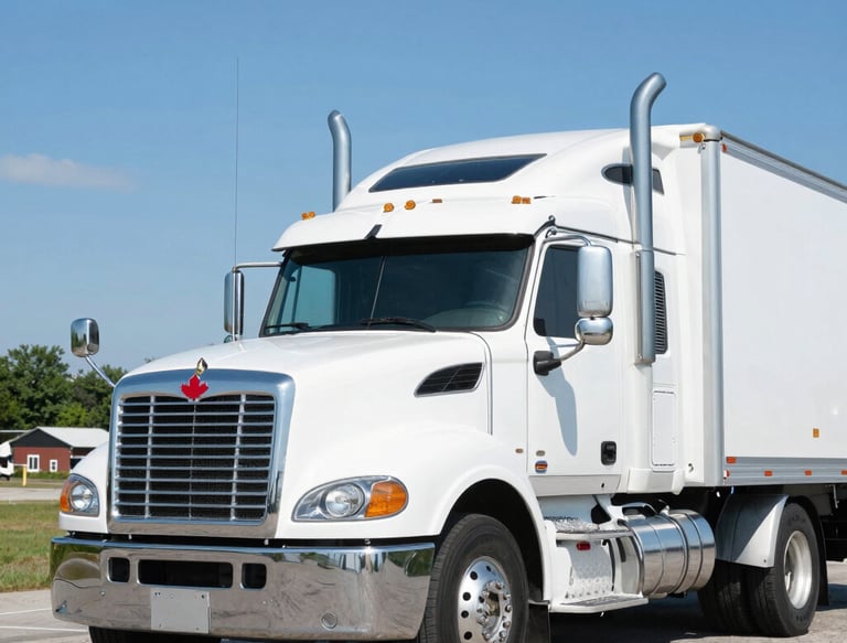 Close-up of hands shaking in front of a warehouse with stacked cargo pallets.