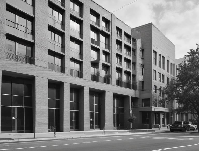 Professional lawyers discussing case documents in a modern office setting.