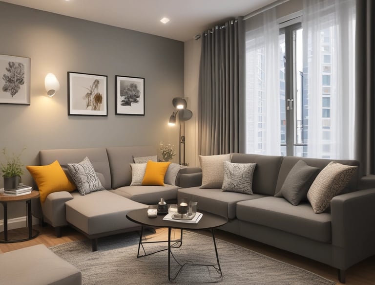 A cozy, well-furnished apartment with modern amenities, perfect for a medical professional's stay.