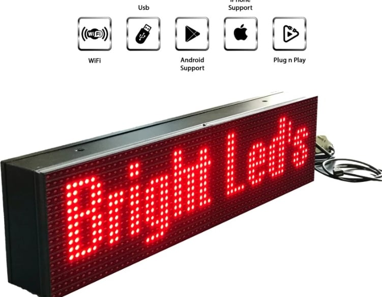 led moving board for shops 