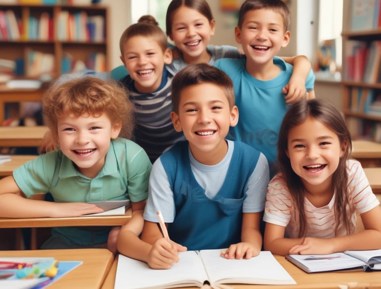 A vibrant classroom setting with engaged students.