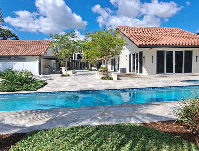 pressure wash pool deck