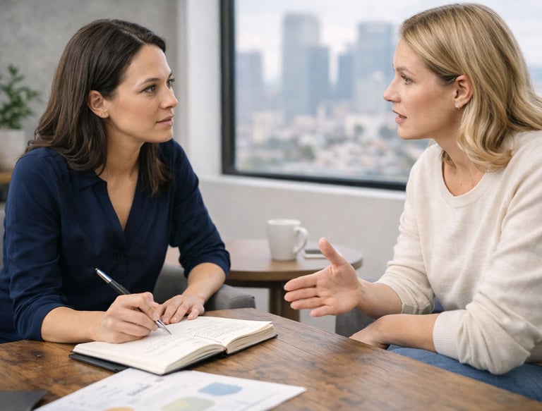 Audience research interview for brand strategy showing to customer needs, motivations, and brand messaging insights