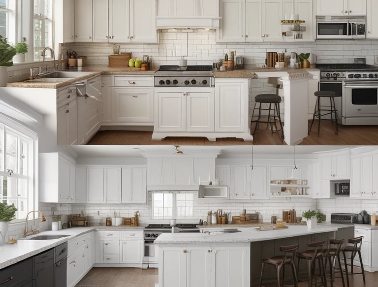 A smiling homeowner standing proudly in front of their newly renovated home exterior.