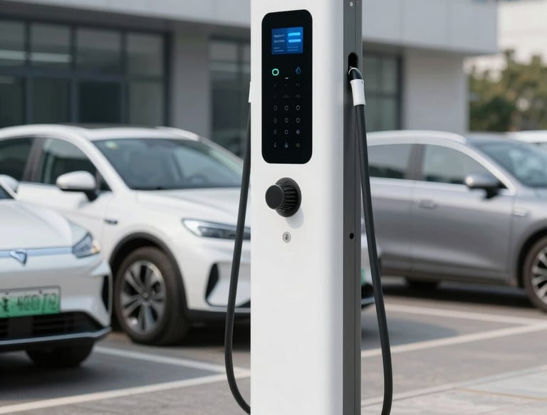 A professional business meeting discussing vehicle leasing options in a modern office.