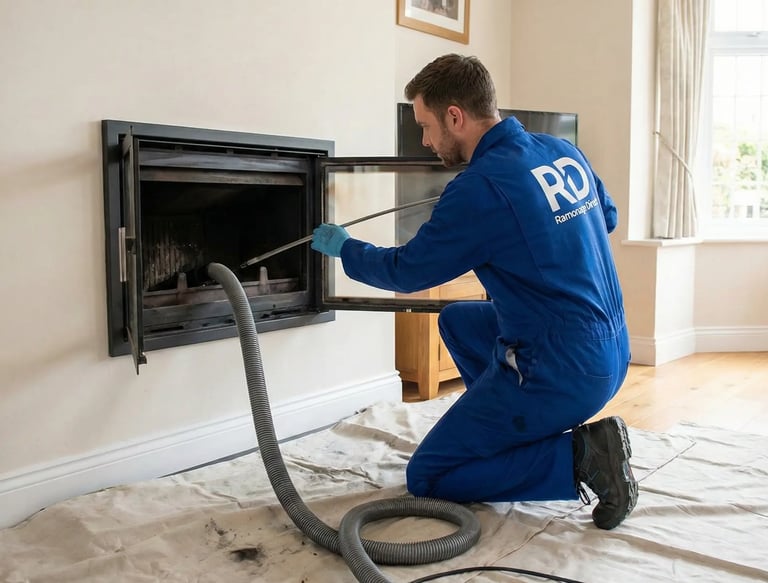 Entretien d'une cheminée insert à Carquefou par Ramonage Direct