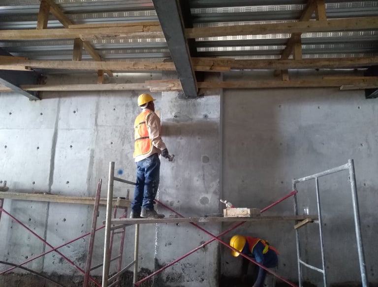 Imagen que muestra que con los materiales comprados se pudo completar el trabajo de construcción.