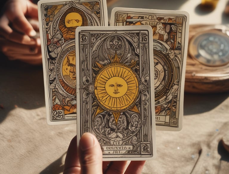 A peaceful, minimalist room with calming natural light and spiritual decor elements.