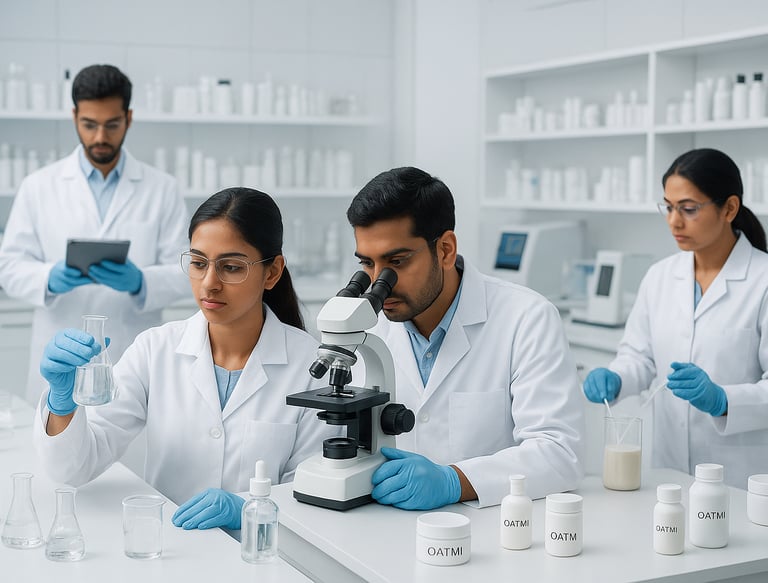 a group of people in lab coats and lab coats