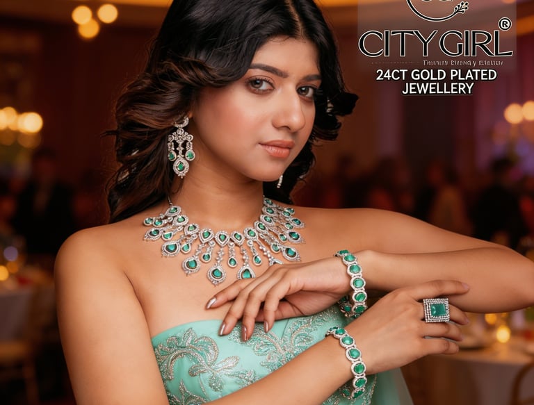 citygoldbala.in - Statement Party Wear Bangle Set –Gold-Plated Festive Jewellery-City Girl Jewellery