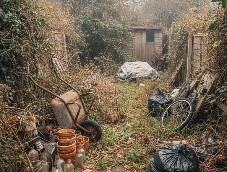 jardin mal entretenu