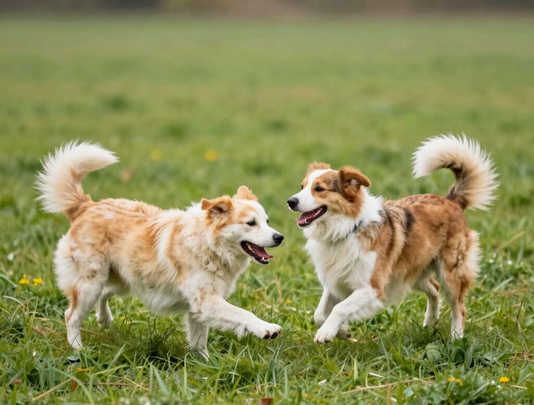 A bird stands perched atop a metal sign with the words 'DOG WASTE' prominently displayed. The sign is white with black text, and the background consists of lush green trees, indicating a natural outdoor setting.