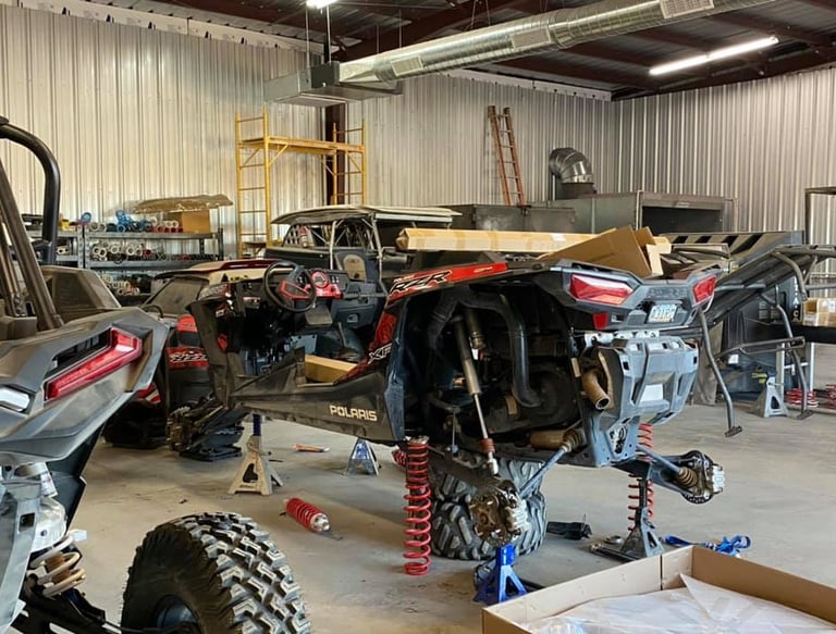 Polaris RZR rear end repair at Casualty Powersports