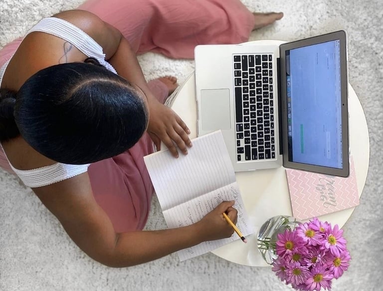 A brand designer working on a brand identity project for a small business