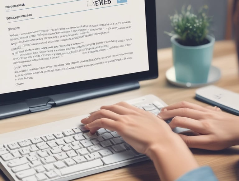 person typing on Apple Cordless Keyboard