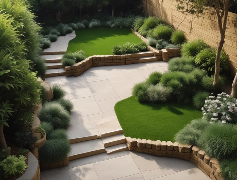 A vibrant playground featuring synthetic grass, inviting children to play and explore.
