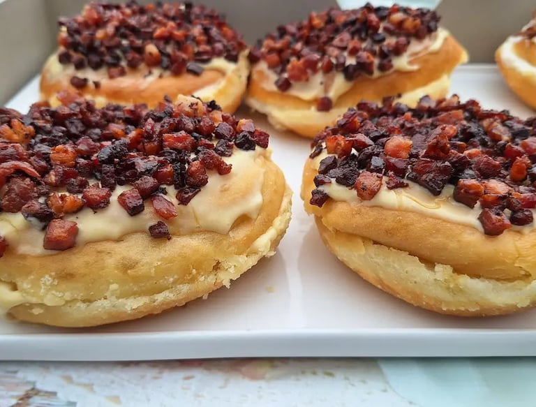 Maple Bacon Donut only in Swakopmund 1877 Doughnut Bar