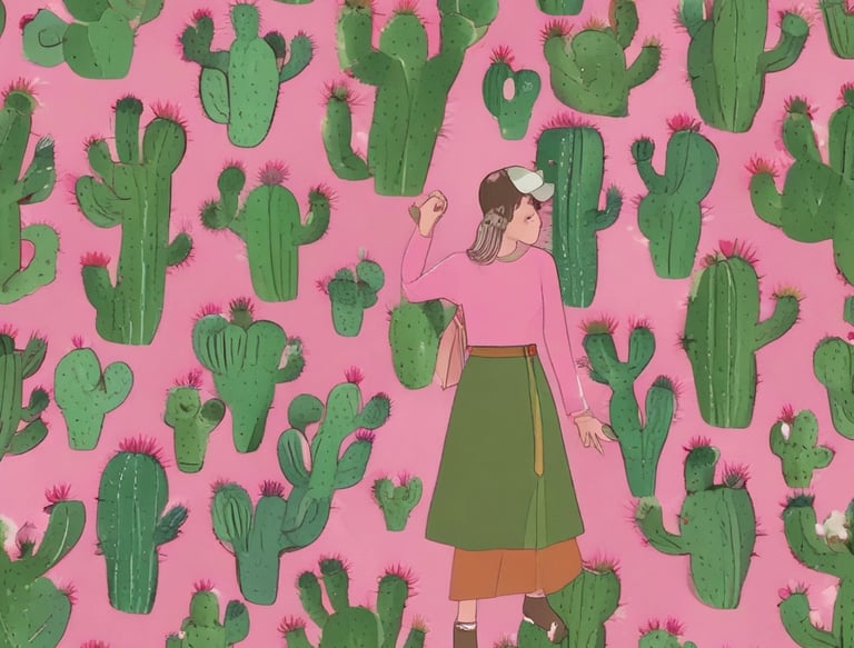 A collection of fashion items is neatly arranged, including a zebra-print top, a cream ribbed sweater, a crocodile pattern clutch bag, a set of gold bangles, a beaded necklace, a shiny black pair of high-heeled sandals, and a vibrant red clutch.