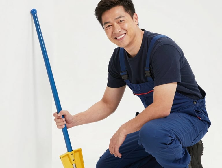 Happy homeowner shaking hands with a technician outside a Ho-Ho-Kus home.