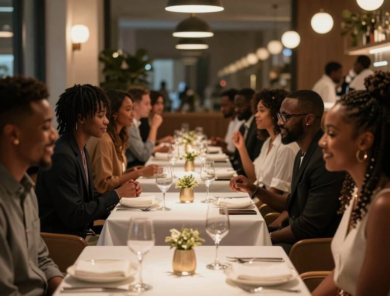 A vibrant market stall stacked with colorful rice bags labeled Mlinzi Rice.