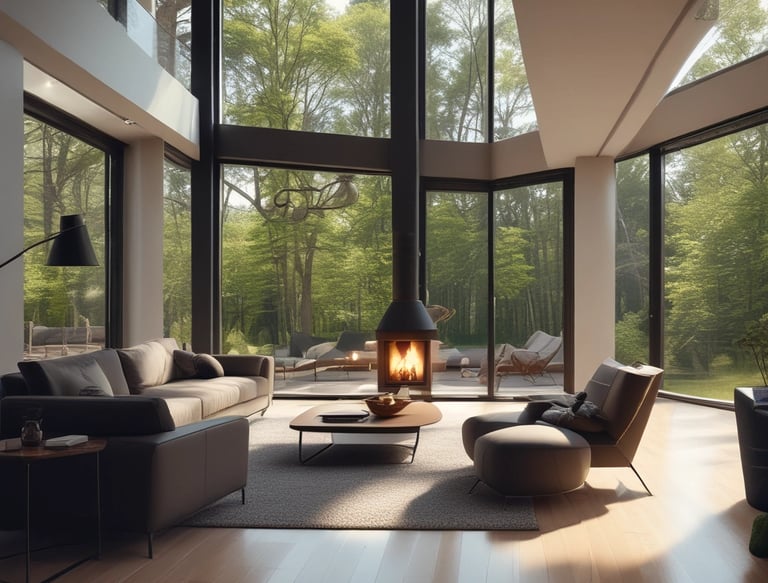 Modern office space with a welcoming reception area representing a real estate agency.