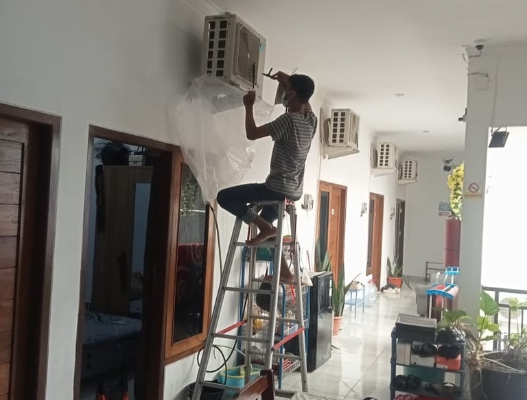 jasa service AC dan pasang AC panggilan yang berfokus melayani wilayah Dramaga dan Ciomas Bogor